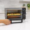 Total Chef Toaster Oven – Countertop Oven for Toast, Bake, Broil, Pizza, Compact Size For Small Kitchen, Appliance with Timer, Black