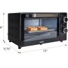 Total Chef Toaster Oven – Countertop Oven for Toast, Bake, Broil, Pizza, Compact Size For Small Kitchen, Appliance with Timer, Black