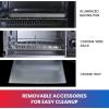Total Chef Toaster Oven – Countertop Oven for Toast, Bake, Broil, Pizza, Compact Size For Small Kitchen, Appliance with Timer, Black