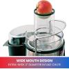 Total Chef Wide Mouth Juicer Machine – 2 Speed Slow Masticating Juicer for Vegetables & Fruits, High Yield Juice Extractor, Easy to Clean, Compact Juicing Machine for Fresh Juice