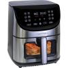 Kenmore Air Fryer – Aerogrill, Non-Stick Frying Basket, French Fry, Digital Touch Screen, 12 Presets, Freidora Eléctrica, Countertop Cooking Kitchen Appliance, Stainless Steel, 8 Quart Black(Sliver And Black)