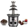 Total Chef 3 Tier Chocolate Fountain Machine – Mini Fondue Fountain for Chocolate, Cheese & Dessert – Fuente de Chocolate para Fiesta, Chocolate Fondue Set for Party and Events, Queso Fountain