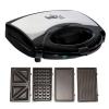 Total Chef 4-in-1 Interchangeable Cooking Surfaces, Countertop Grill Plus Open Griddle, Sandwich Press, Waffle Maker, Healthy Family Cooking, Home, Dorm or RV, BPA Free