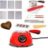 Total Chef Single Pot Chocolate Melter – Electric Candy Melting Hot Fondue Pot With 32+ Accessories, Serving 1 cup Dark or White Melted Chocolate For Dipping Party Desserts, 8.8 Oz (250 g) Capacity