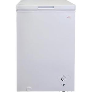 Koolatron Deep Freezer – 3.5 Cubic Feet, White Chest Freezer, 1 Wire Basket, Garage Ready, Meat Storage, Front Drain, Congelador For Home, Apartment, Basement, Dorm, Cottage, Manual Defrost, Stand Up