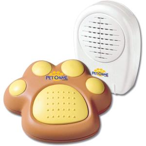 Lentek Pet Chime Cordless Doorbell Training System 2 Piece Set, Includes Pet Chime Receiver and Pet Paw Transmitter, Battery-Operated Doorbell Trainer for Cat, Dog, Kitten, Puppy, Housebreaking