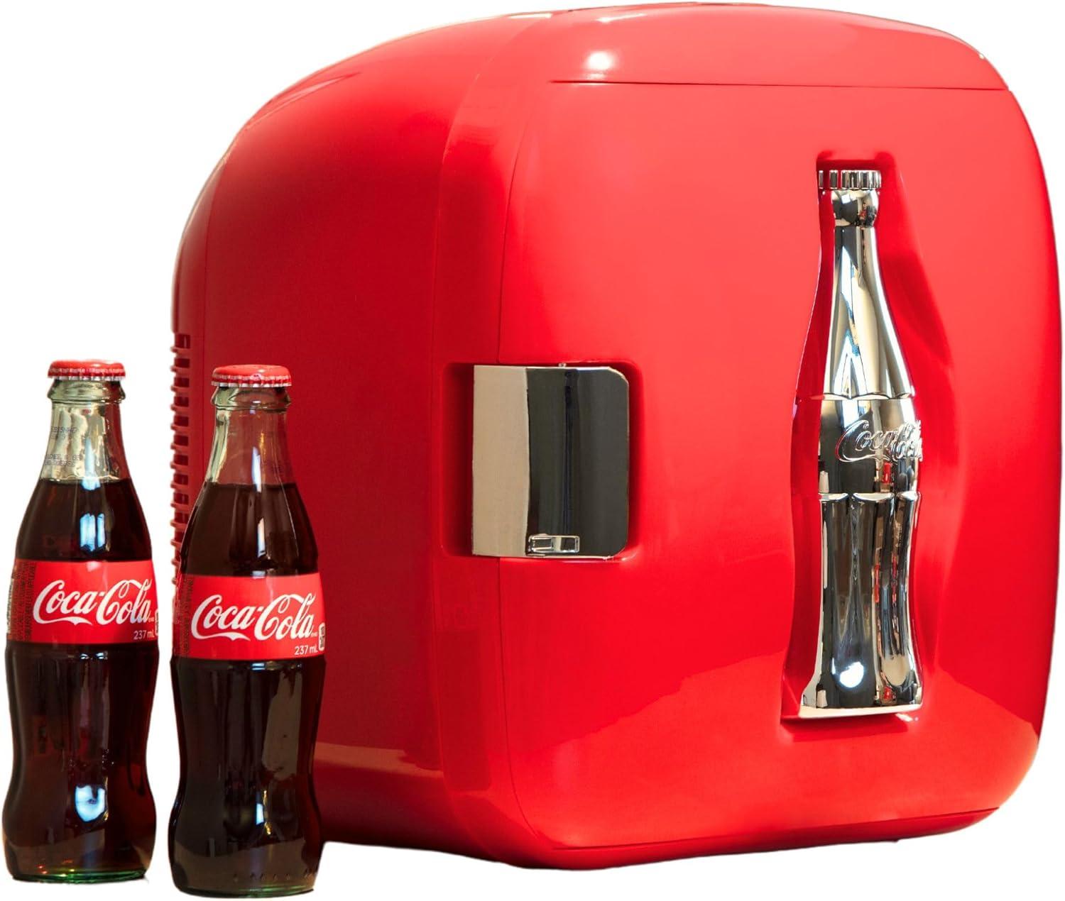 image:imageCocaCola Heritage Portable 12 Can Thermoelectric Mini Fridge Cooler Warmer 79 L 83 Quarts Capacity 12V DC110V AC for home dorm office beverages snacks skincare cosmetics medication