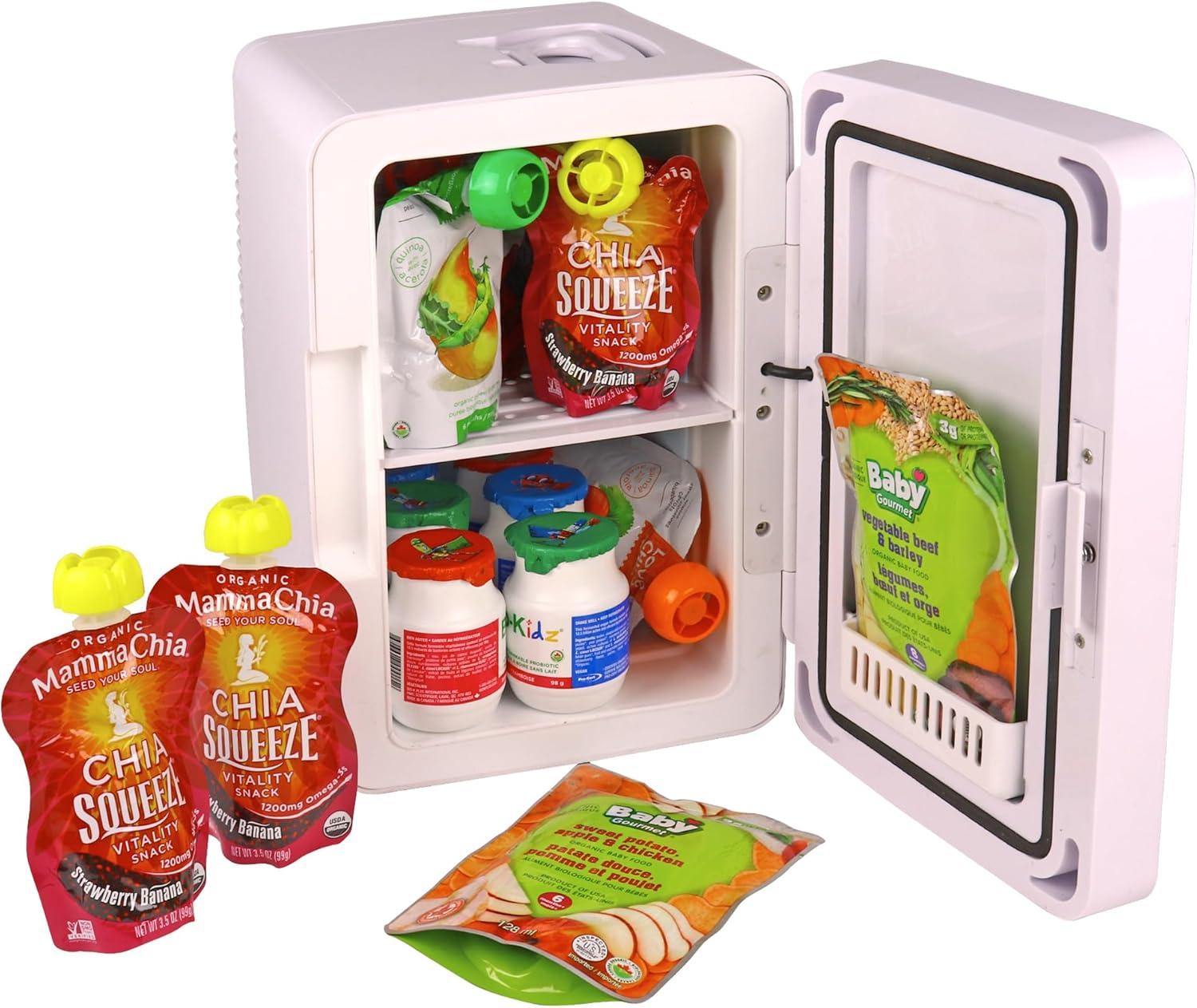 image:imageKoolatron Mini Fridge 8 Can Refrigerator for Bedroom Office Portable Table Top Beverage Cooler 12V 110V Refrigerador For Drinks Soda Wine Use In Car Dorm Outdoor patio