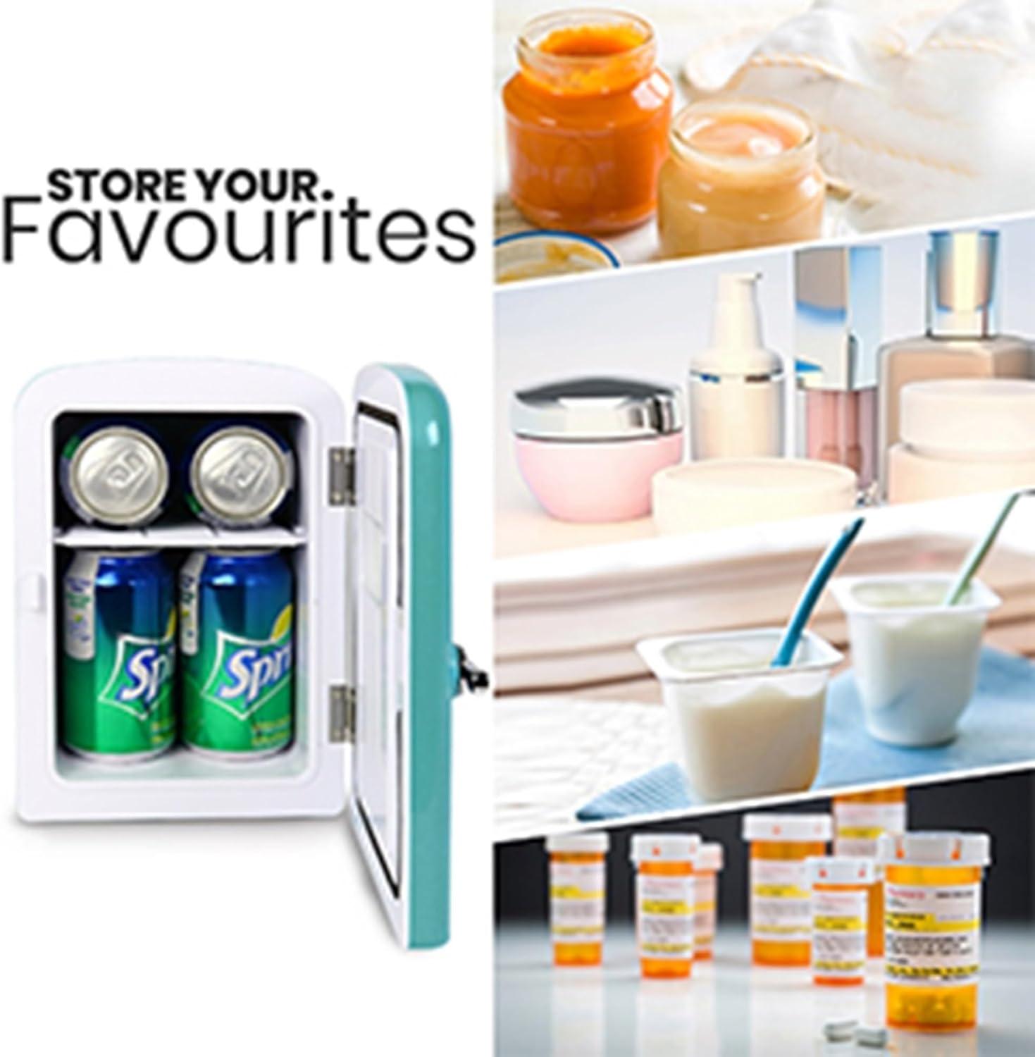 image:imageKoolatron Mini Fridge Refrigerator for Bedroom Office Portable Table Top Beverage Cooler 12V 110V Refrigerador For Drinks Soda Wine Use In Car Dorm Outdoor Patio 6 Can