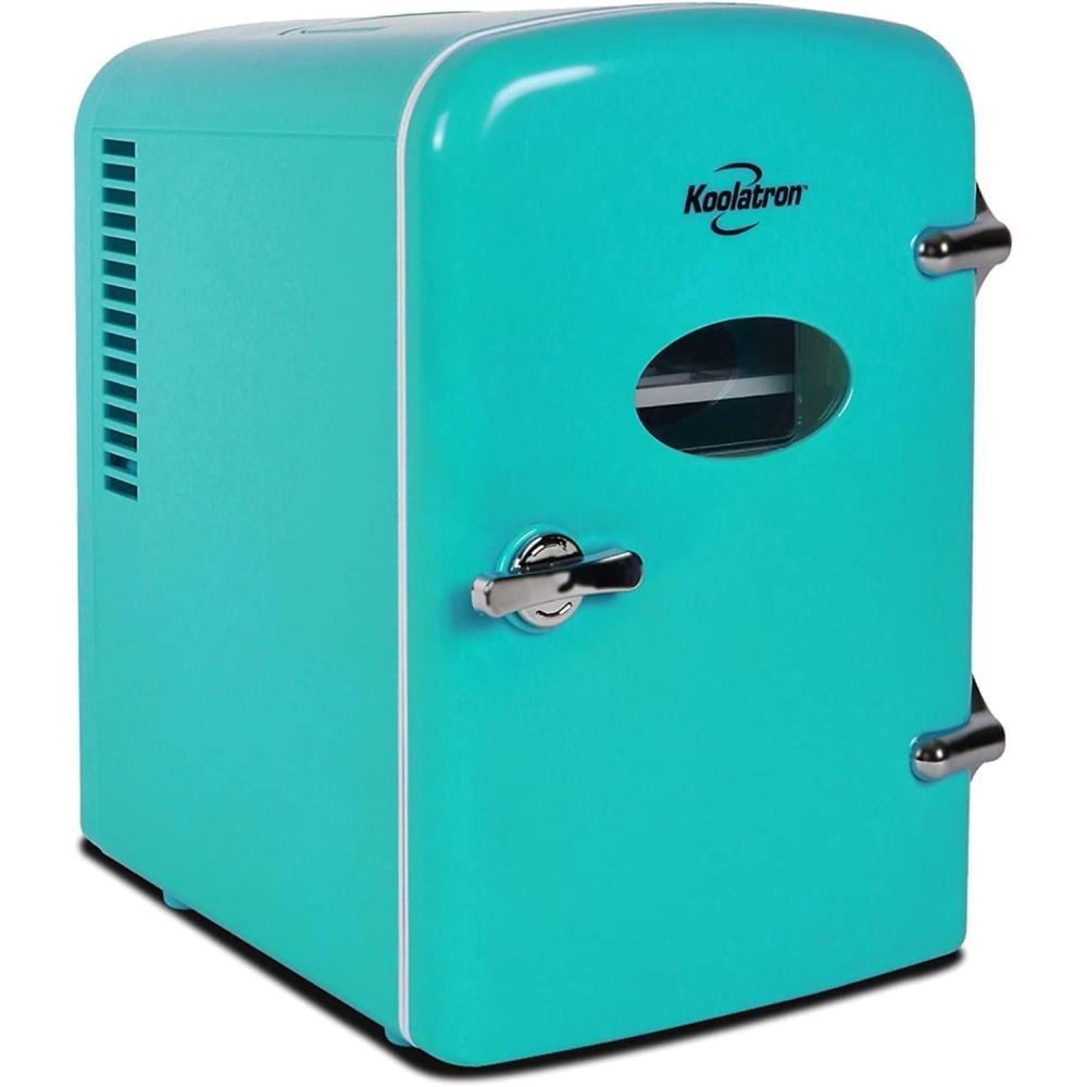 image:imageKoolatron Mini Fridge Refrigerator for Bedroom Office Portable Table Top Beverage Cooler 12V 110V Refrigerador For Drinks Soda Wine Use In Car Dorm Outdoor Patio 6 Can
