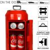 Coca Cola Mini Fridge – 8 Can Refrigerator for Bedroom Office, Portable Table Top Beverage Cooler, 12V 110V Refrigerador For Drinks, Soda, Wines, Use In Car, Dorm, Outdoor, Patio