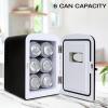 Koolatron Mini Fridge – 6 Can Refrigerator for Bedroom, Office, Portable Table Top Beverage Cooler, 12V 110V Refrigerador For Drinks, Soda, Wine, Use In Car, Dorm, Outdoor, Patio(Black)