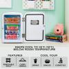 Koolatron Mini Fridge – 6 Can Refrigerator for Bedroom, Office, Portable Table Top Beverage Cooler, 12V 110V Refrigerador For Drinks, Soda, Wine, Use In Car, Dorm, Outdoor, Patio(Black)