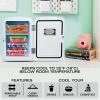Koolatron Mini Fridge – Refrigerator for Bedroom Office, Portable Table Top Beverage Cooler, 12V 110V Refrigerador For Drinks, Soda, Wine, Use In Car, Dorm, Outdoor, Patio, 6 Can