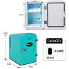 Koolatron Mini Fridge – Refrigerator for Bedroom Office, Portable Table Top Beverage Cooler, 12V 110V Refrigerador For Drinks, Soda, Wine, Use In Car, Dorm, Outdoor, Patio, 6 Can