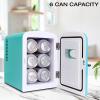 Koolatron Mini Fridge – Refrigerator for Bedroom Office, Portable Table Top Beverage Cooler, 12V 110V Refrigerador For Drinks, Soda, Wine, Use In Car, Dorm, Outdoor, Patio, 6 Can