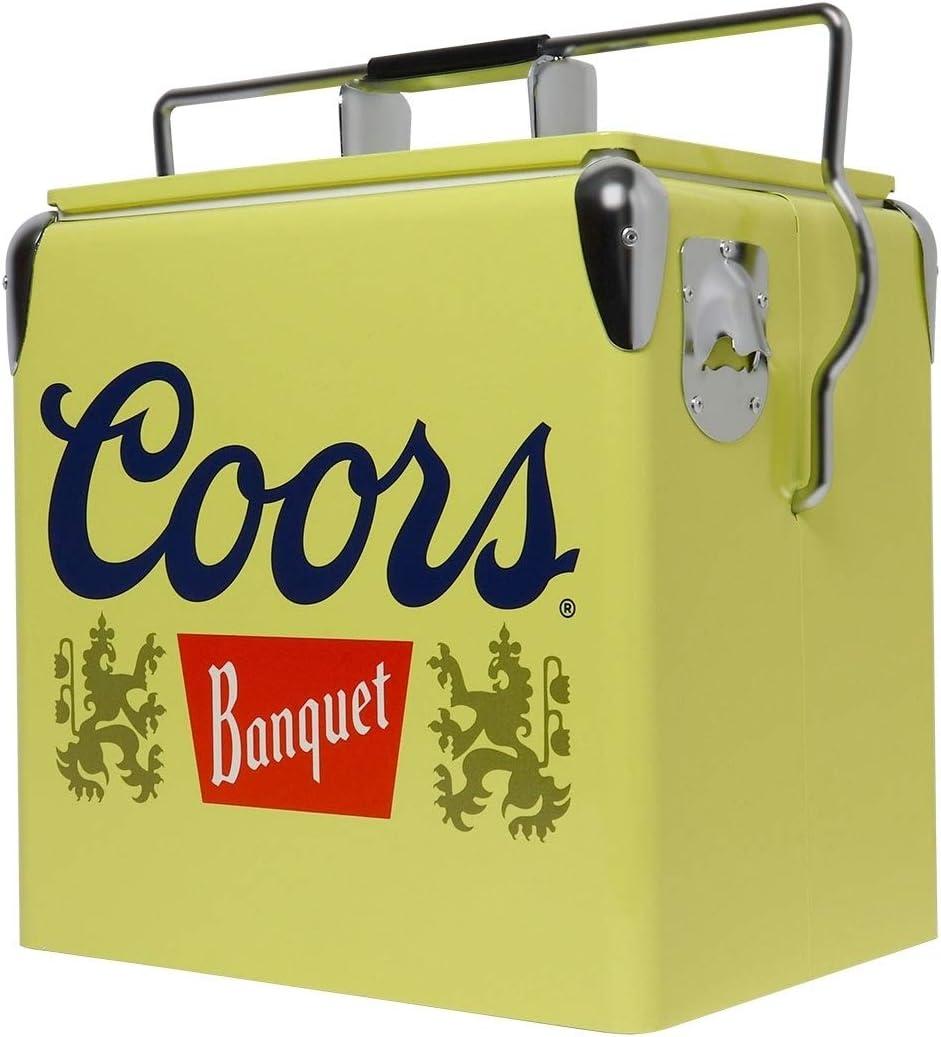 image:imageCoors Banquet Retro Ice Chest Cooler Portable Ice Bucket with Bottle Opener Vintage Style Insulated for Camping Beach Picnic RV BBQs Tailgating Fishing 18 Can 14 qt 13L