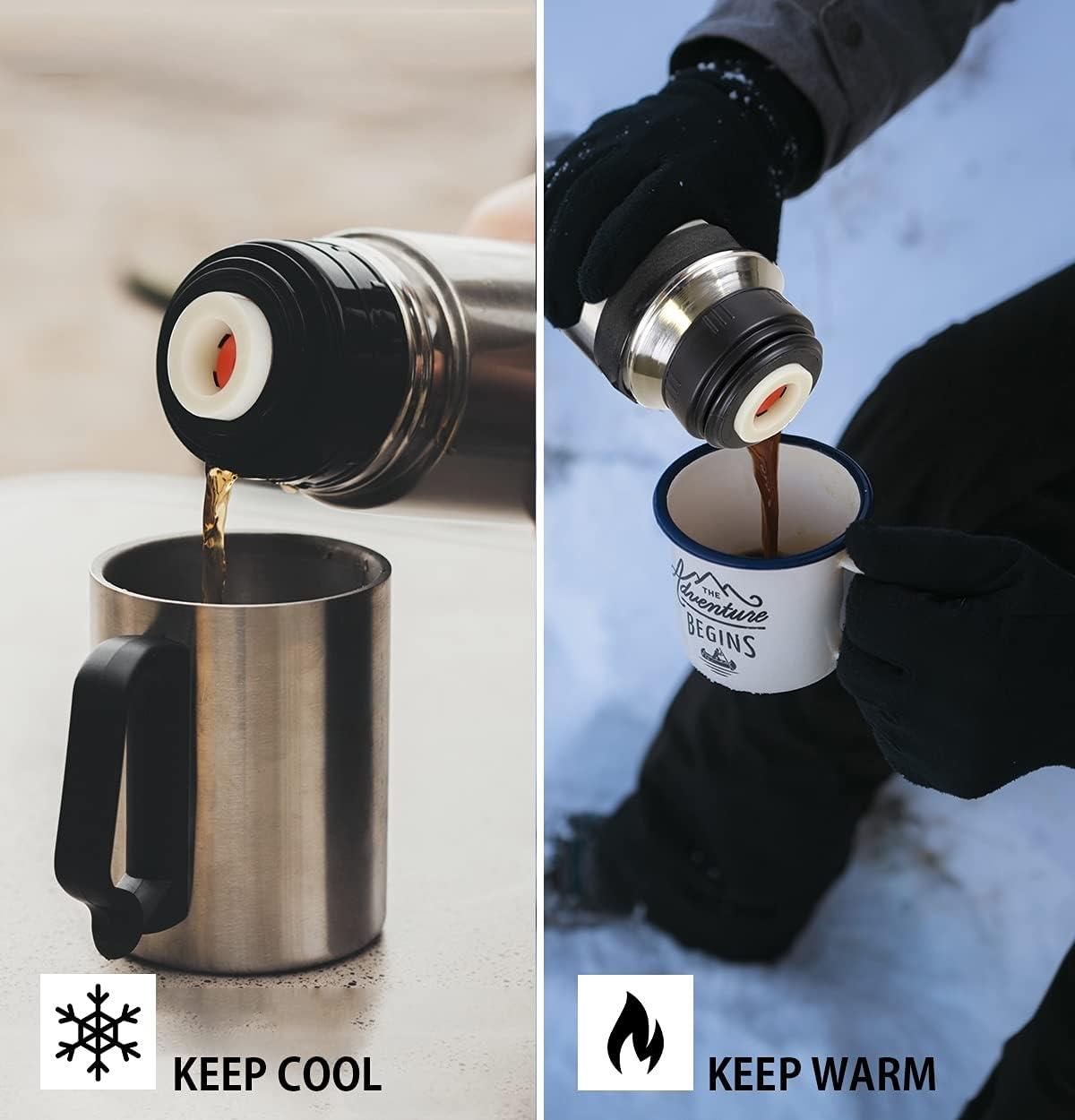 image:imageKoolatron 12V Insulated Vacuum Flask with Heater 1L Silver and Black Stainless Steel Push Button Dispenser for Car SUV Truck RV Boat
