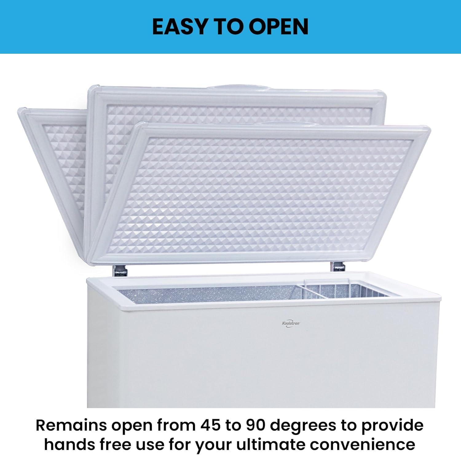 image:imageKoolatron Deep Freezer Chest Freezer 1 Wire Basket Garage Ready Meat Storage Front Drain Congelador For Home Apartment Basement Dorm Cottage Manual Defrost Stand Up 70 Cubic Feet White