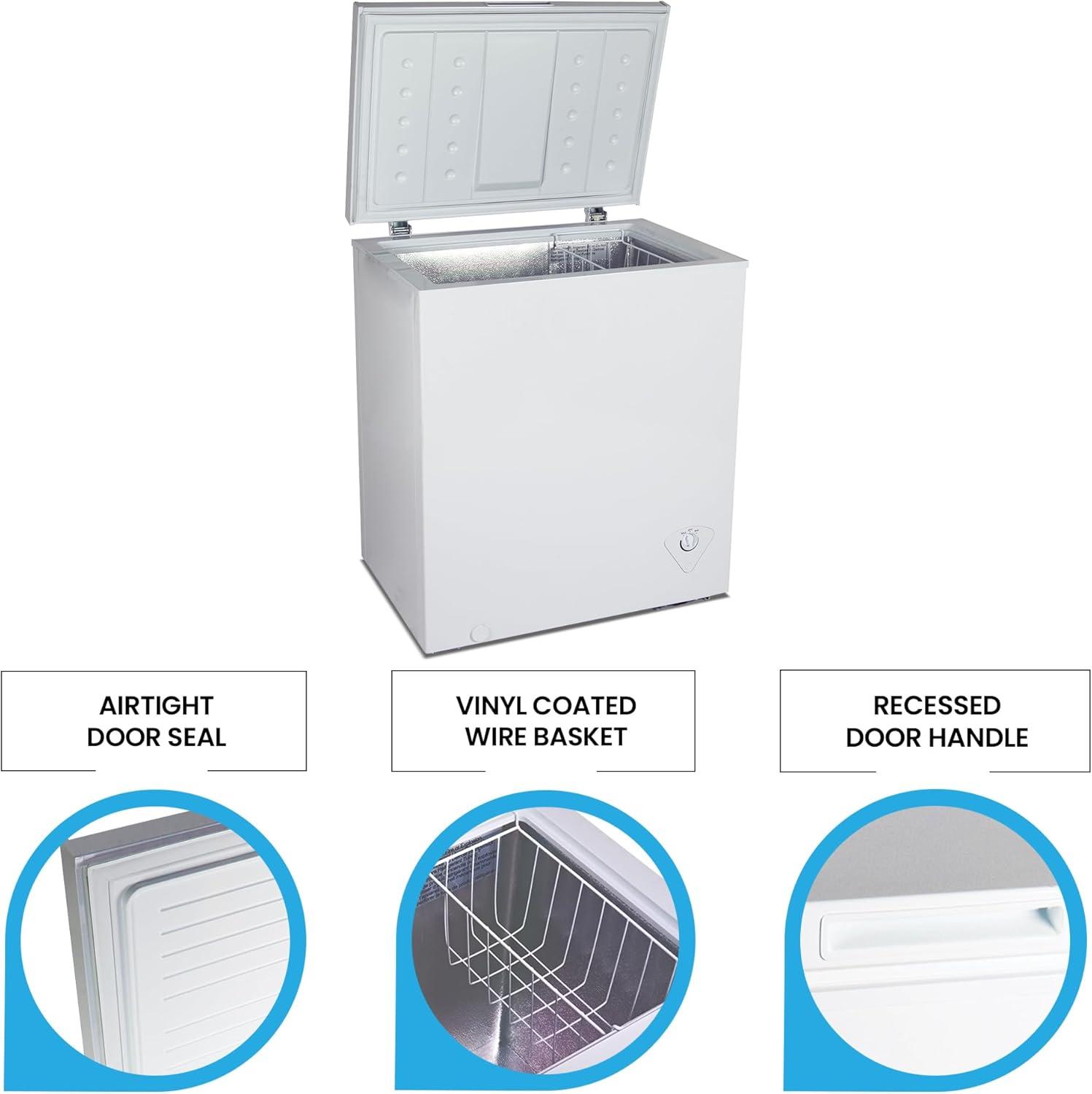 image:imageKoolatron Deep Freezer Chest Freezer 1 Wire Basket Garage Ready Meat Storage Front Drain Congelador For Home Apartment Basement Dorm Cottage Manual Defrost Stand Up 50 Cubic Feet White