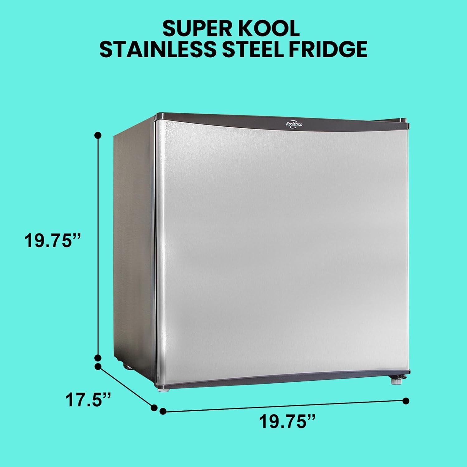 image:imageKoolatron KBC70 Compact Fridge with Freezer Black 256 Cubic Feet 70 L Capacity for Snacks Frozen Meals Beverages Juice Beer Den Dorm Office Games Room or RV