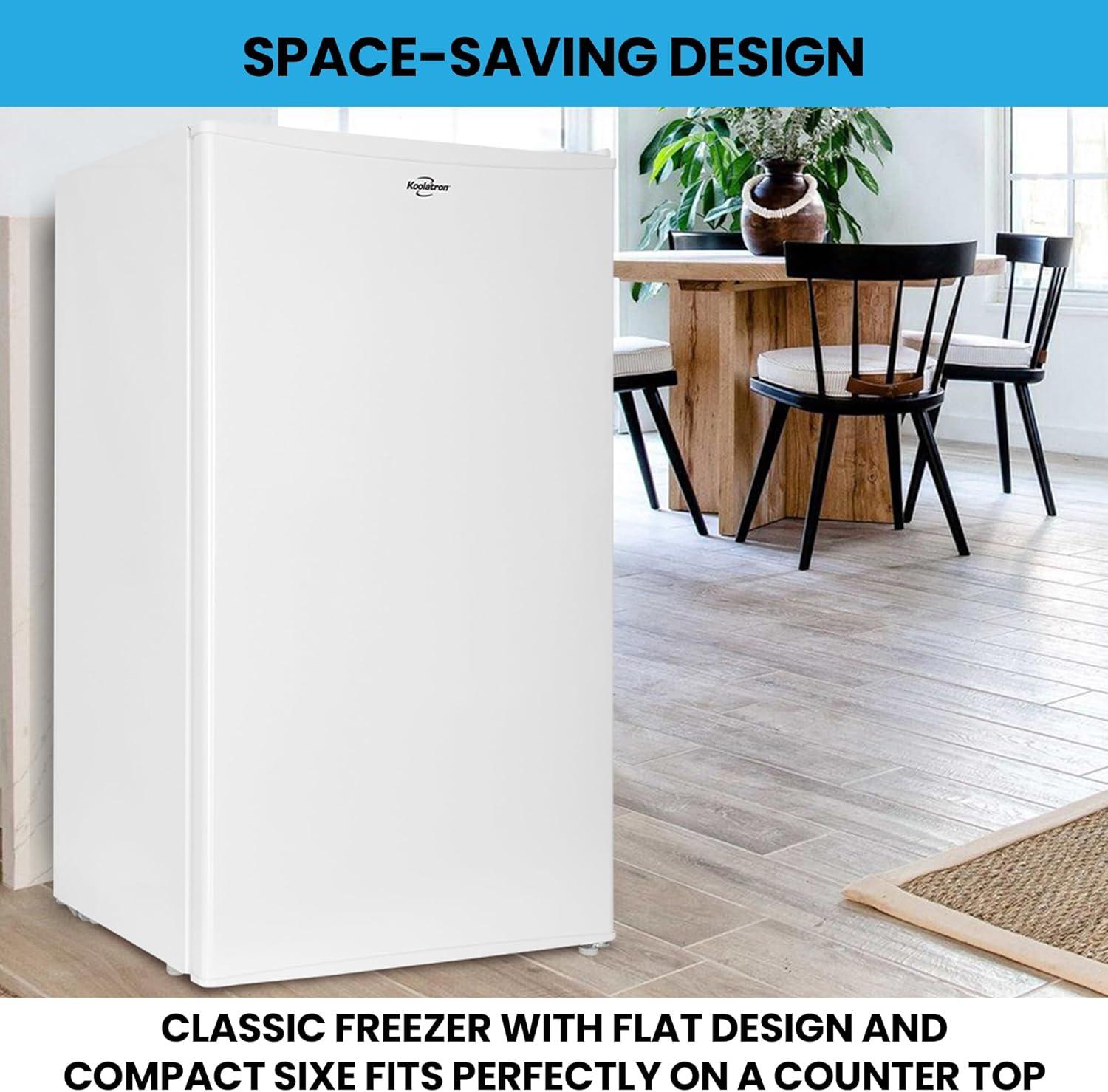 image:imageKoolatron Refrigerator 32 Cubic Feet Capacity White Mini Fridge With Freezer For Kitchen Bedroom office Dorms Cool Storage For Wine Beverages Compact Free Standing Neveras Pequepara