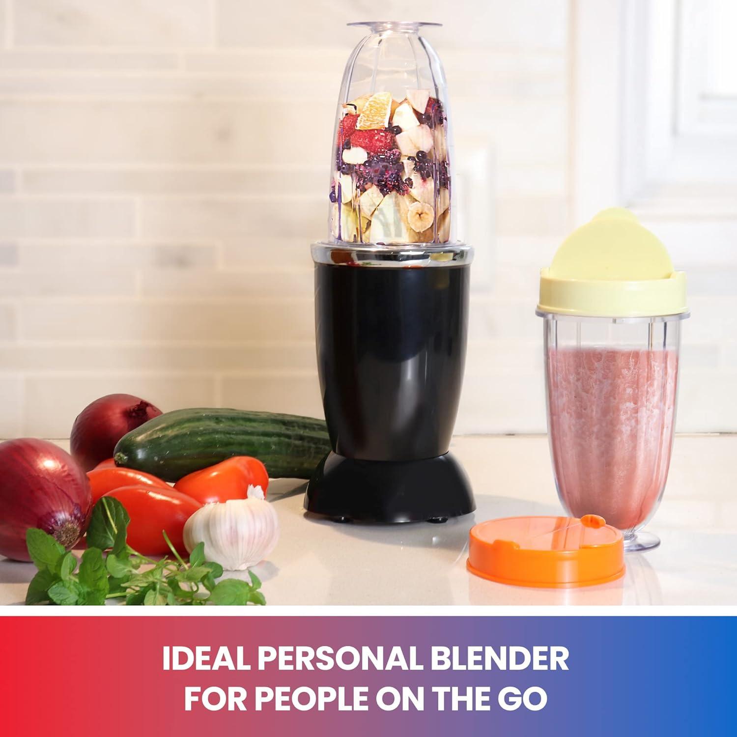 image:imageTotal Chef Miracle Blender Electric Mixer for Smoothies Ice Crush amp Pulse Function Heavy Duty Bullet Pitcher licuadora Kitchen Appliance DishwasherSafe Jar Black