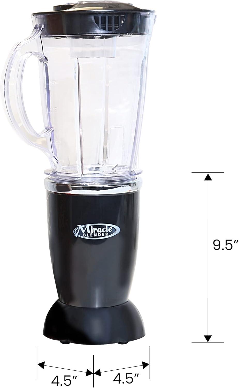 image:imageTotal Chef Miracle Blender Electric Mixer for Smoothies Ice Crush amp Pulse Function Heavy Duty Bullet Pitcher licuadora Kitchen Appliance DishwasherSafe Jar Black
