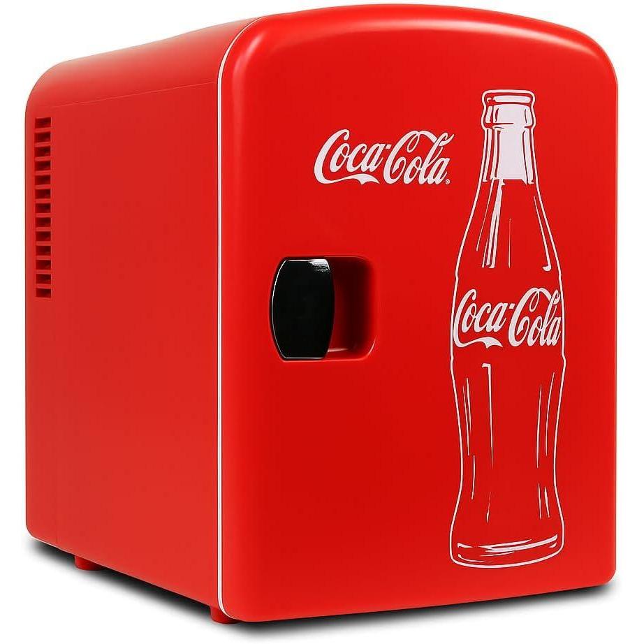 image:imageCoca Cola Mini Fridge for Bedroom Skincare Cosmatic Office 4L Small Refrigerator Classic Coke Bottle Portable Fridge Mini Fridge for Dorm Fridge Ideal for Snacks Drinks Red