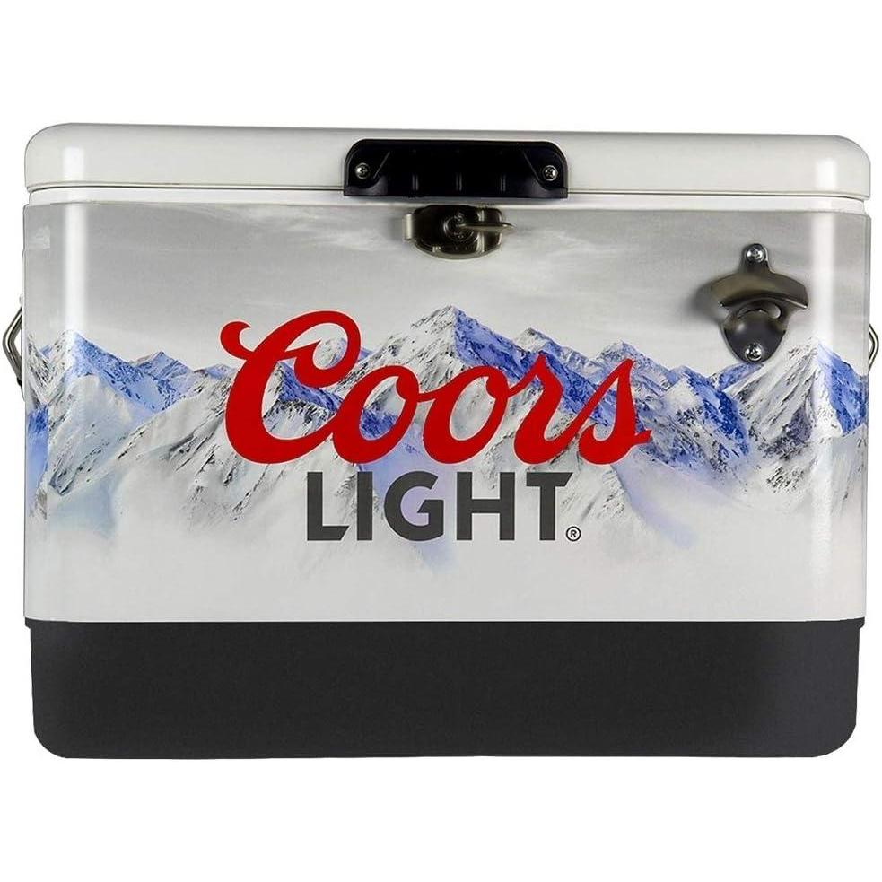 image:imageKoolatron Retro Exclusive Ice Chest Beverage Cooler with Bottle Opener 51 L 54 Quart for Camping Beach RV BBQs Tailgating FishingSilverCLIC54Az
