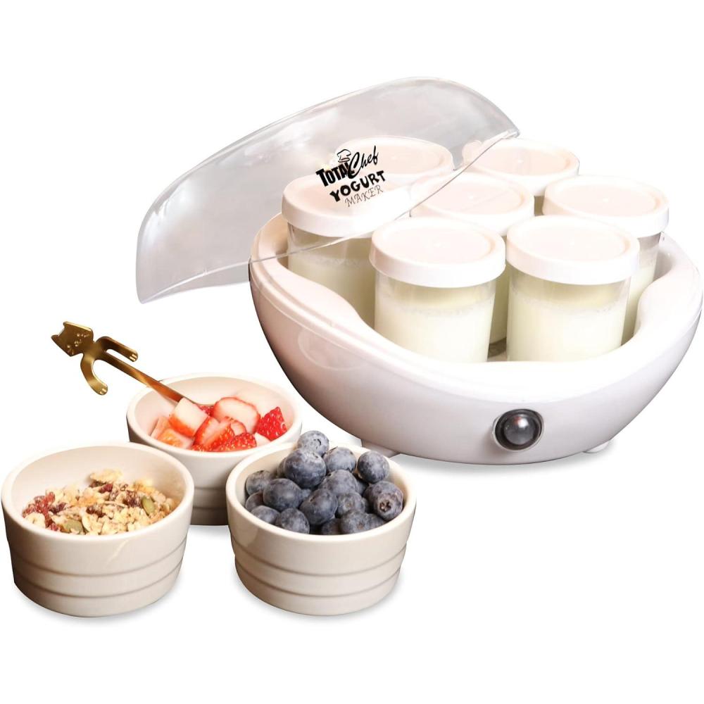 image:imageTotal Chef 2in1 Automatic Ice Cream Maker and Yogurt Maker LCD Display 16 qt BuiltIn Compressor Fresh Homemade Frozen Yogurt Sorbet Gelato in 1 Hour No Salt or PreFreezing Stainless Steel SilverWhite
