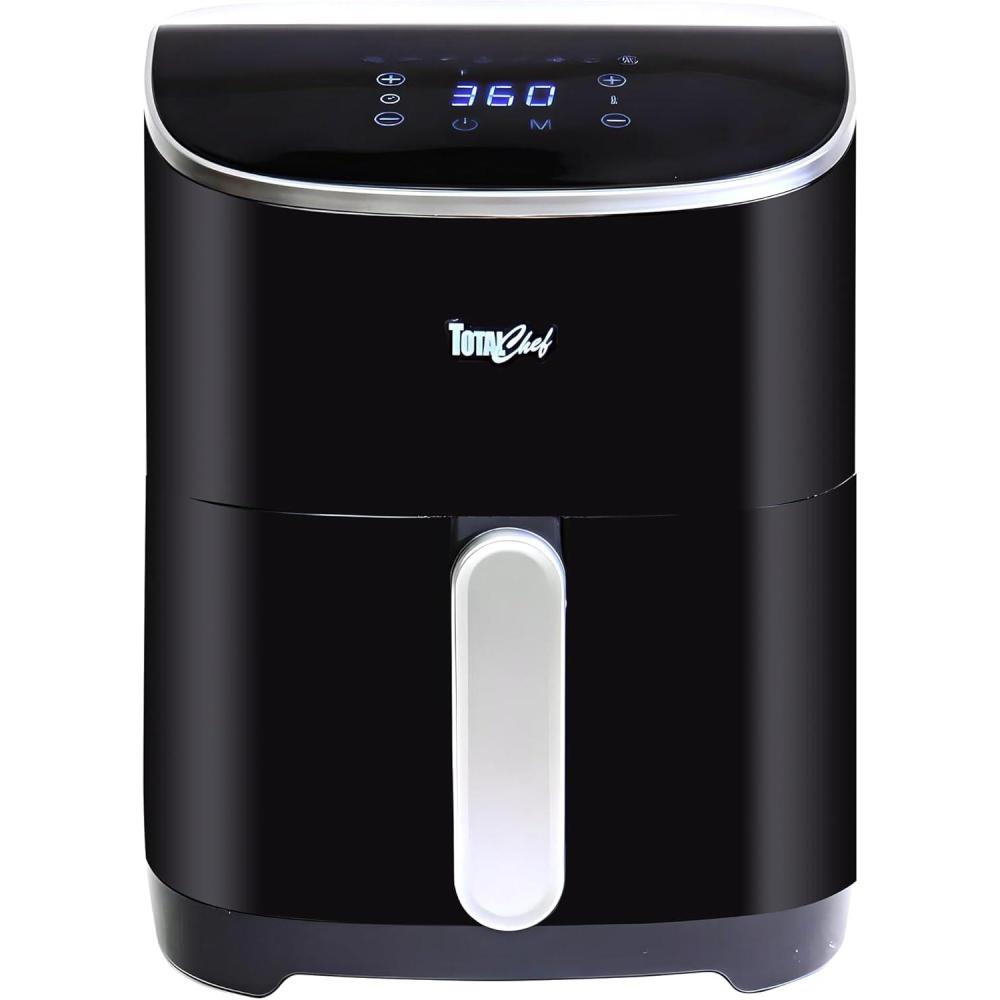 image:imageTotal Chef 38 quart Air Fryer Aerogrill NonStick Frying Basket French Fry Digital Touch Screen 7 Presets Friteuse lectrique Countertop Cooking Kitchen Appliance Black5 Quarts