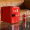 Coca Cola Mini Fridge for Bedroom Skincare Cosmatic Office 4L Small Refrigerator Classic Coke Bottle Portable Fridge Mini Fridge for Dorm Fridge Ideal for Snacks Drinks Red