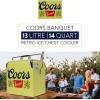 Coors Banquet Retro Ice Chest Cooler – Portable Ice Bucket with Bottle Opener, Vintage Style, Insulated for Camping, Beach, Picnic, RV, BBQs, Tailgating, Fishing, 18 Can, 14 qt (13L)