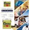 Coors Banquet Retro Ice Chest Cooler – Portable Ice Bucket with Bottle Opener, Vintage Style, Insulated for Camping, Beach, Picnic, RV, BBQs, Tailgating, Fishing, 18 Can, 14 qt (13L)