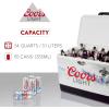 Coors Light Ice Chest Cooler – Portable Ice Bucket with Bottle Opener, Vintage Style, Insulated for Camping, Beach, Picnic, RV, BBQs, Tailgating, Fishing, Steel-Belted 85 Can Ice Box, 51L (54 qt)
