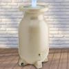 KoolScapes 75-Gallon Rain Barrel – Outdoor Water Storage & Rainwater Collection, Recycled Plastic, Brass Spigot, Stone-Look Design for Sustainable Garden & Lawn Watering – Beige