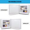 Koolatron 1.2 Cubic Feet Capacity White Upright freezer – 1 wired shelf, Garage Ready, Meat Storage, Manual Defrost, Space Saving, Congelador For Home, Apartment, Basement, Dorm, Room