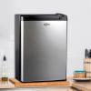 Koolatron 12V / 110V Refrigerator – Mini Fridge for Trucks Cool Storage for Kitchen Bedroom Office Travel Camping Dorms Compact Free Standing Neveras Pequeñpara Apartment 1.76 cu.ft – Black