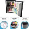 Koolatron 12V / 110V Refrigerator – Mini Fridge for Trucks Cool Storage for Kitchen Bedroom Office Travel Camping Dorms Compact Free Standing Neveras Pequeñpara Apartment 1.76 cu.ft – Black