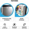 Koolatron 12V / 110V Refrigerator – Mini Fridge for Trucks Cool Storage for Kitchen Bedroom Office Travel Camping Dorms Compact Free Standing Neveras Pequeñpara Apartment 1.76 cu.ft – Black