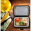Koolatron 12V Heating Lunch Box Stove, 1.6 Qt (1.5 L) Black 6 ft (1.8m) Power Cord Heats to 300F (149C) Built-In Cord Storage Classic Construction Worker Lunchbox for Car SUV Pickup Truck
