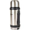 Koolatron 12V Insulated Vacuum Flask with Heater, 1L Silver and Black Stainless Steel, Push Button Dispenser, for Car, SUV, Truck, RV, Boat