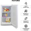 Koolatron 3.1 Cubic Feet Capacity White Upright freezer – 3 Wire Baskets, Garage Ready, Meat Storage, Manual Defrost, Space Saving, Congelador For Home, Apartment, Basement, Dorm, Room
