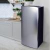 Koolatron Compact Fridge with Freezer, Stainless Steel, 6.2 Cubic Feet (176 L) Capacity, for Snacks, Frozen Meals, Beverages, Juice, Beer, Den, Dorm, Office, Games Room, or RV, Grey