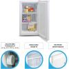 Koolatron Compact Upright Freezer, 3.1 cu ft (88L), White, Manual Defrost Design, Space-Saving Flat Back, Reversible Door, 3 Pull-Out Basket Shelves, for Apartment, Condo, Cottage