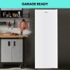 Koolatron Compact Upright Freezer, 5.3 cu ft (150L), White, Manual Defrost Design, Space-Saving Flat Back, Reversible Door, for Home, Apartment, Condo, Cottage(5.3 Cubic Feet)