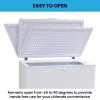 Koolatron Deep Freezer – Chest Freezer, 1 Wire Basket, Garage Ready, Meat Storage, Front Drain, Congelador For Home, Apartment, Basement, Dorm, Cottage, Manual Defrost, Stand Up, 7.0 Cubic Feet, White