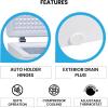 Koolatron Deep Freezer – Chest Freezer, 1 Wire Basket, Garage Ready, Meat Storage, Front Drain, Congelador For Home, Apartment, Basement, Dorm, Cottage, Manual Defrost, Stand Up, 7.0 Cubic Feet, White