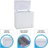 Koolatron Deep Freezer – Chest Freezer, 1 Wire Basket, Garage Ready, Meat Storage, Front Drain, Congelador For Home, Apartment, Basement, Dorm, Cottage, Manual Defrost, Stand Up, 7.0 Cubic Feet, White